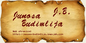 Junoša Budimlija vizit kartica